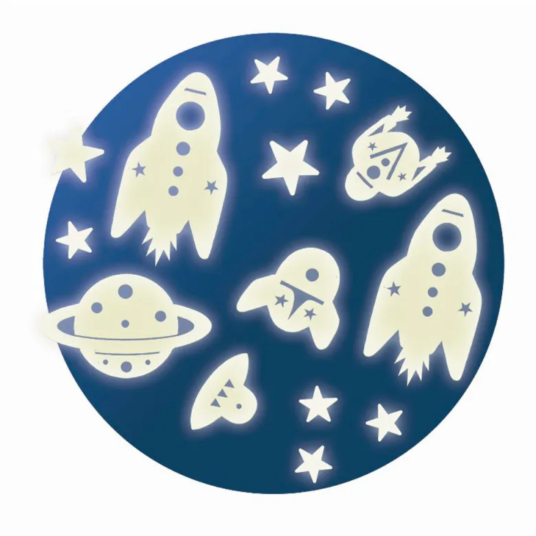 Djeco Glow-in-the-Dark Wall Sticker, Space