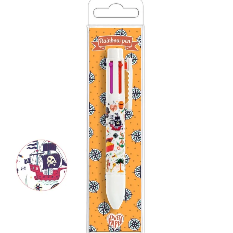Djeco Lovely Paper, 6-Color Pen - Steve Pirate