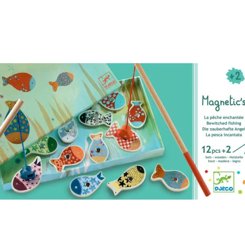 Djeco Magnetic Fishing Game with Colorful Fish
