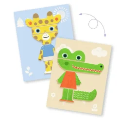 Djeco Magnetic Playset, Inzebox - Mix & Match Animals