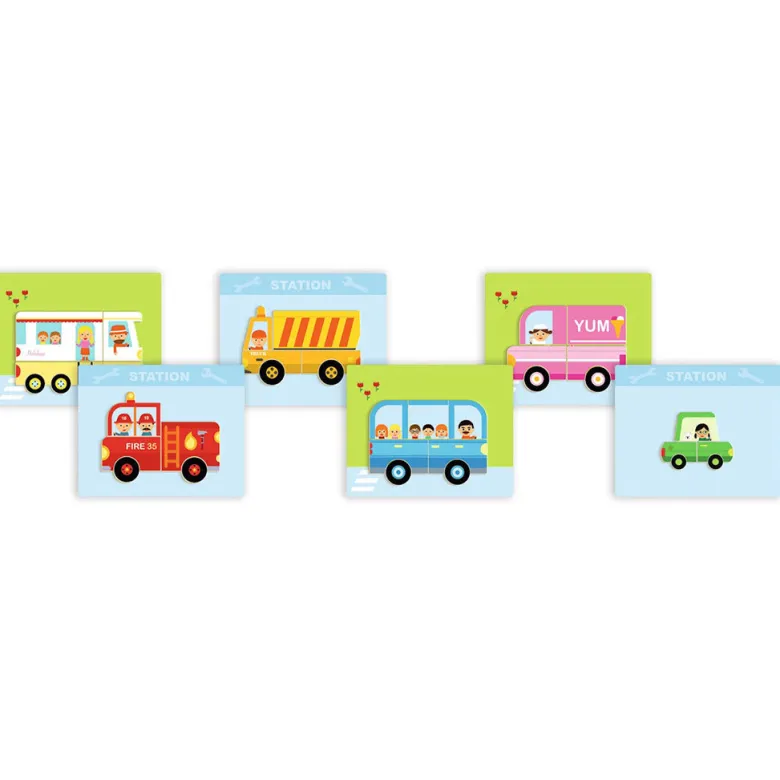Djeco Magnetic Toy Set, Inzebox – Vehicles
