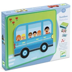 Djeco Magnetic Toy Set, Inzebox – Vehicles