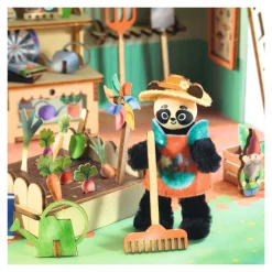 Djeco Mi House, DIY Miniature World in Suitcase - Olive