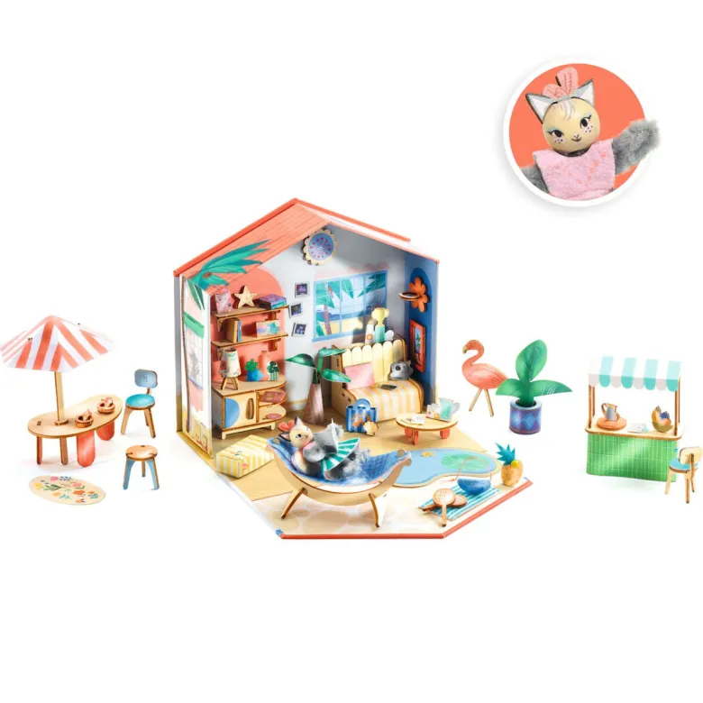 Djeco Mi House, DIY Miniature Universe in Suitcase - Mia
