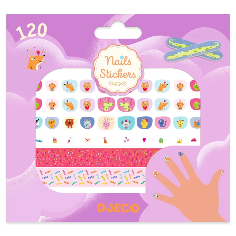 Djeco Nail Stickers, Happy Birthday!