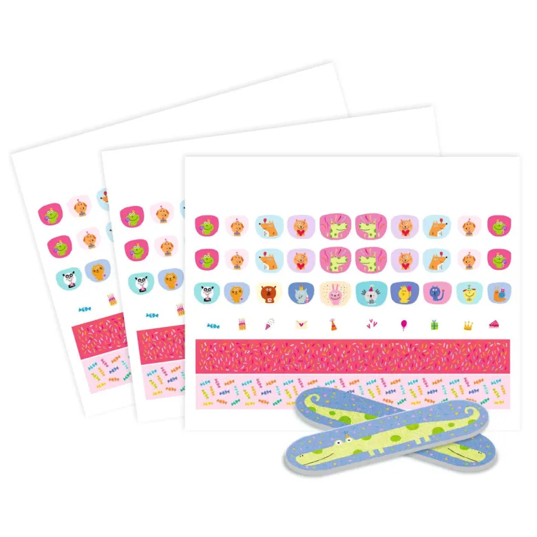 Djeco Nail Stickers, Happy Birthday!