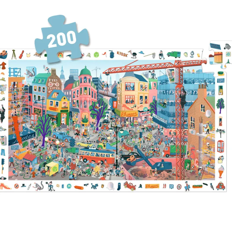 Djeco Observation Puzzle, City - 200 Pieces
