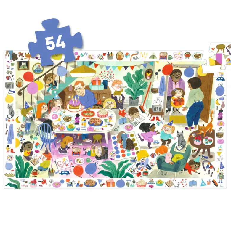 Djeco Observation Puzzle, Birthday - 54 Pieces