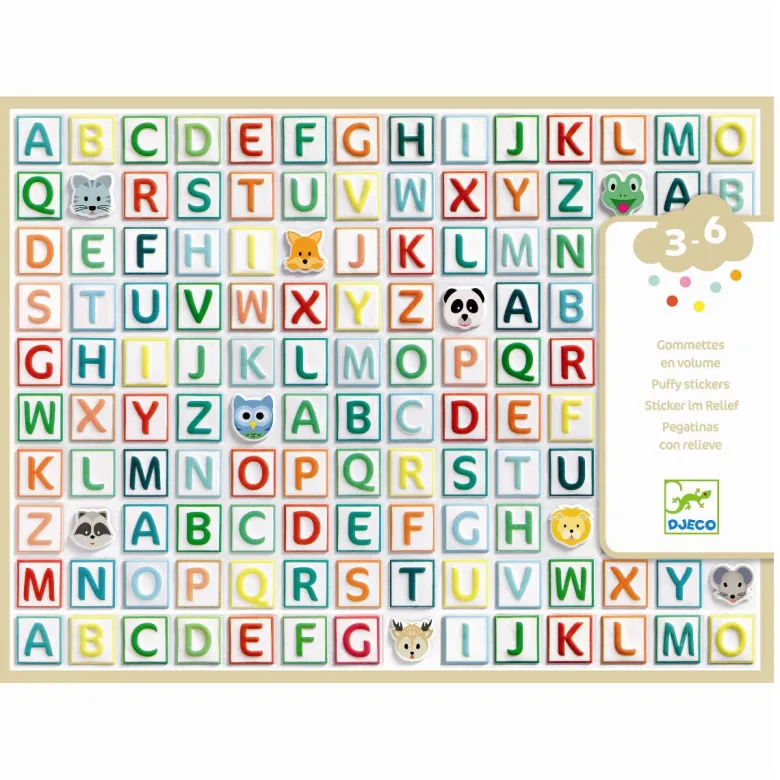 Djeco Pillow Stickers, The Alphabet