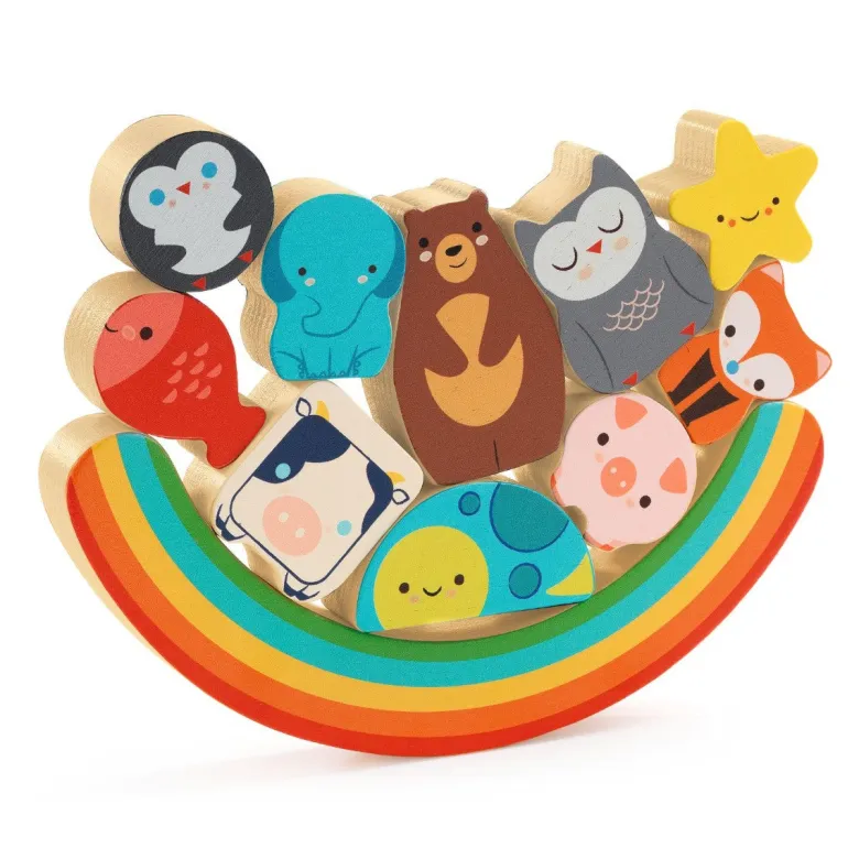 Djeco Puzz & Stack Rainbow Balancing Game