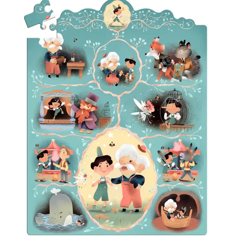Djeco Puzzle, Story Puzzle, Pinocchio - 54 Pieces