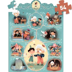 Djeco Puzzle, Story Puzzle, Pinocchio - 54 Pieces