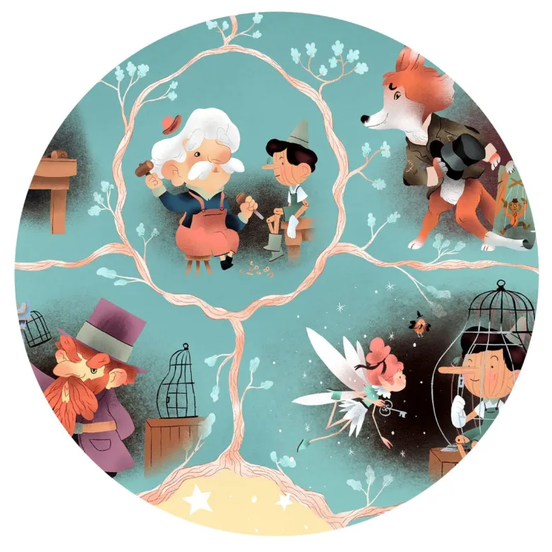 Djeco Puzzle, Story Puzzle, Pinocchio - 54 Pieces