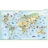 Djeco Puzzle, World Animals Puzzle - 100 Pieces + Book