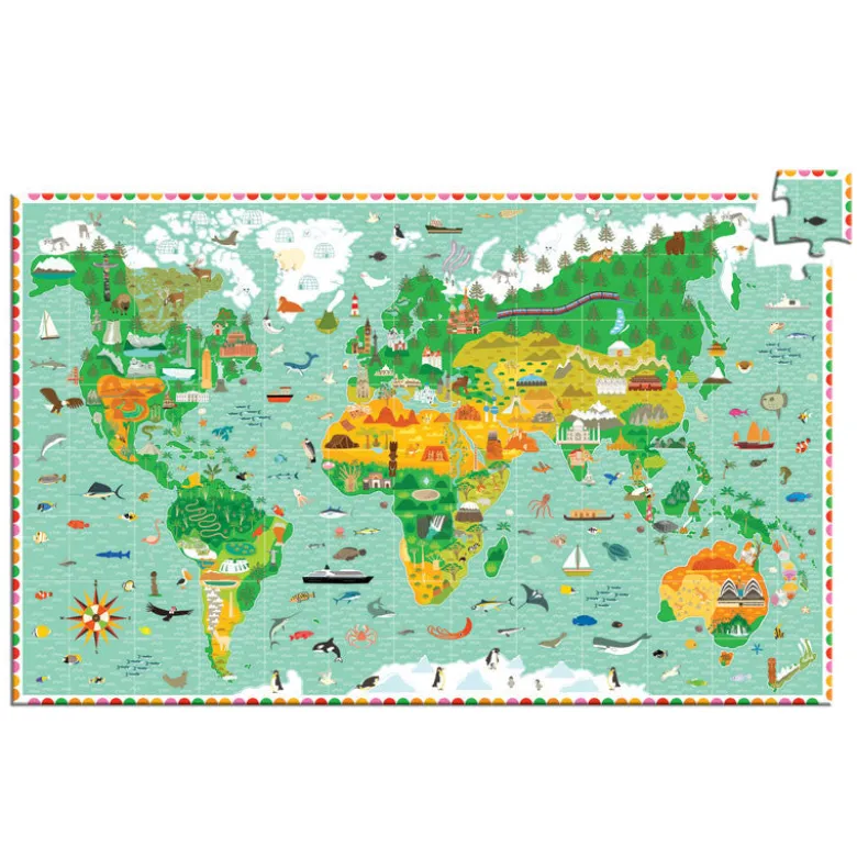 Djeco Puzzle, World Monuments - 200 Pieces