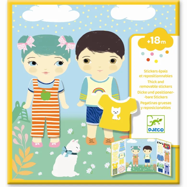 Djeco Reusable Stickers – Clothing Set