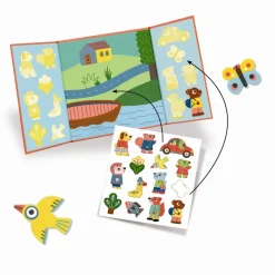 Djeco Reusable Stickers, Animals