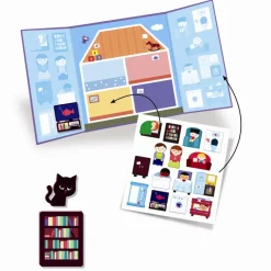Djeco Reusable Stickers, House
