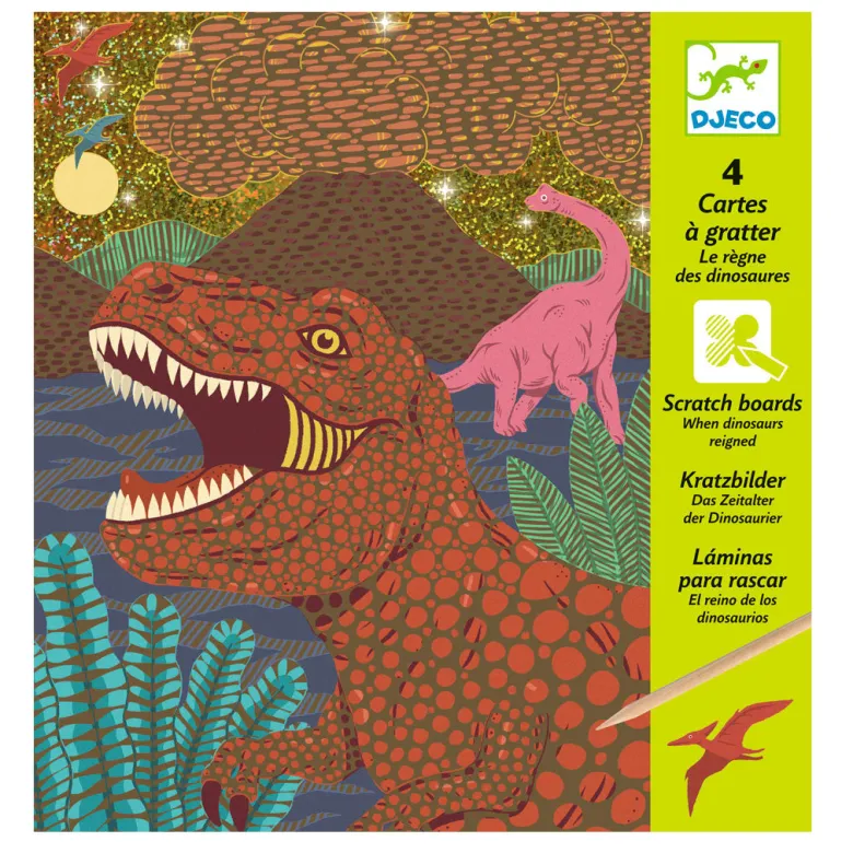 Djeco Scratch Art Cards, Dino