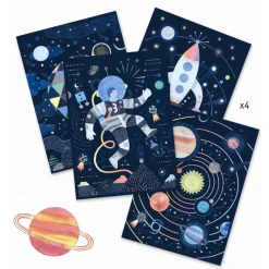 Djeco Scratch Cards – Space