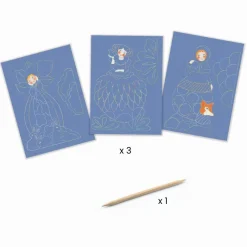 Djeco Scratch Cards, Beautiful Dresses