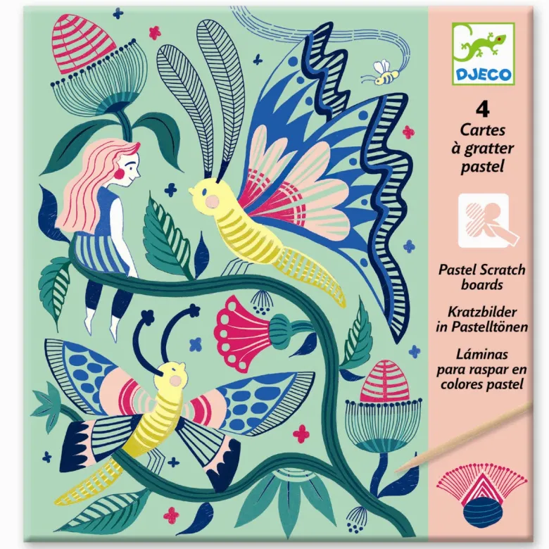 Djeco Scratch Cards, Fantasy Garden