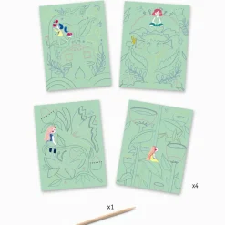 Djeco Scratch Cards, Fantasy Garden