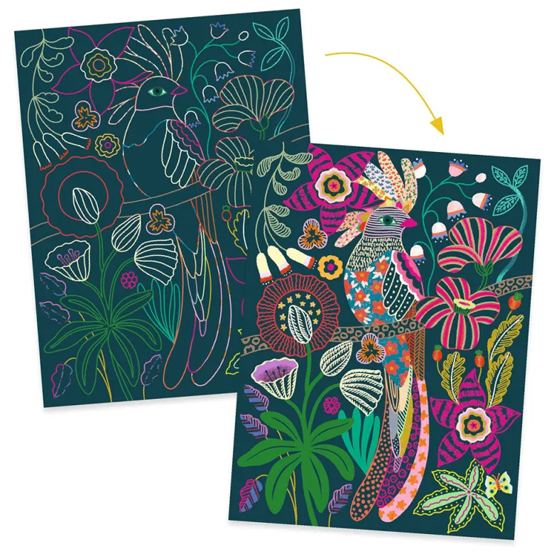 Djeco Scratch Cards, Rococo