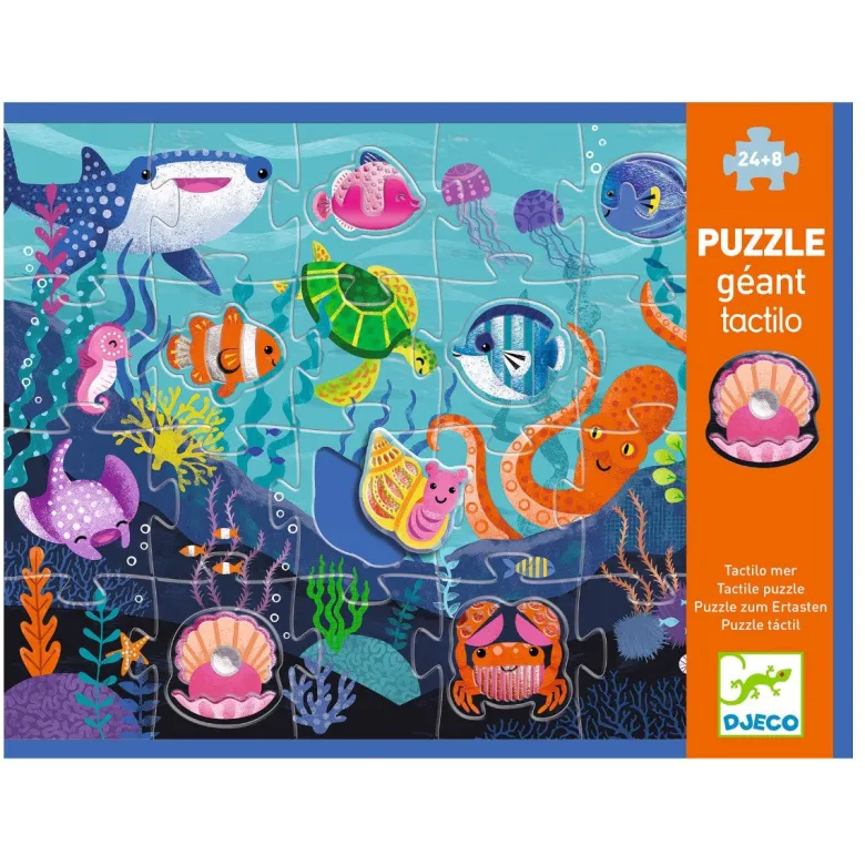 Djeco Sensory Puzzle, Sea - 24+8 Pieces
