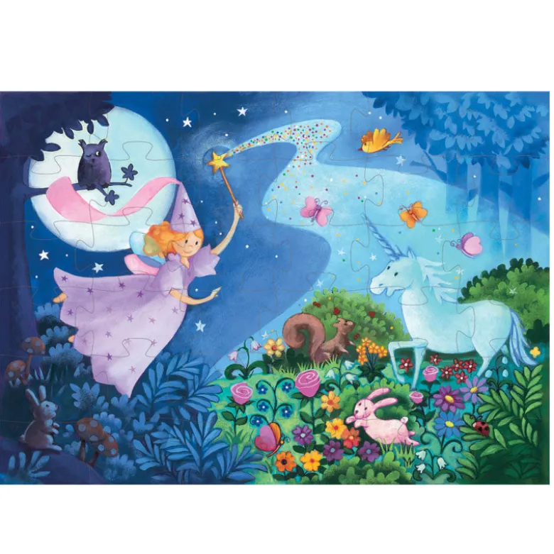 Djeco Silhouette Puzzle, Fairy - 36 Pieces