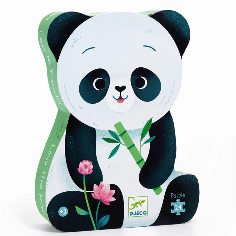 Djeco Silhouette Puzzle, Leo the Panda - 24 Pieces
