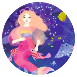 Djeco Silhouette Puzzle, Mermaid Ella - 36 Pieces
