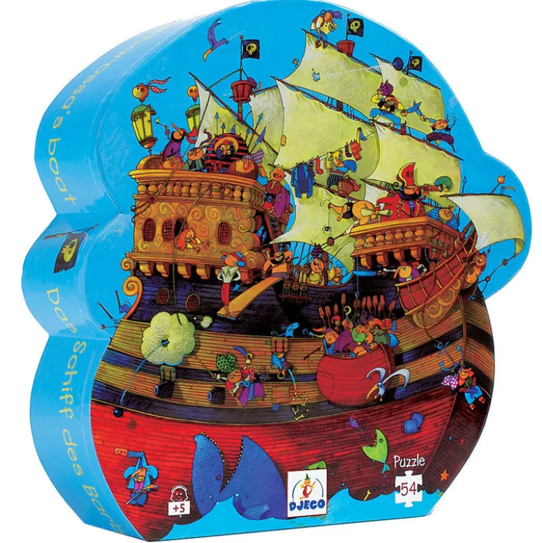 Djeco Silhouette Puzzle, Pirate Ship - 54 Pieces