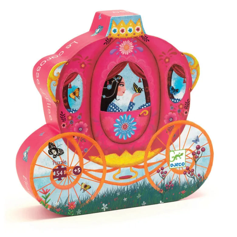 Djeco Silhouette Puzzle, Princess's Carriage - 54 Pieces