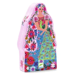 Djeco Silhouette Puzzle, The Princess and the Peacock, 36 Pieces
