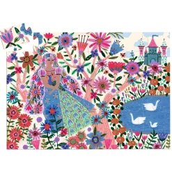 Djeco Silhouette Puzzle, The Princess and the Peacock, 36 Pieces