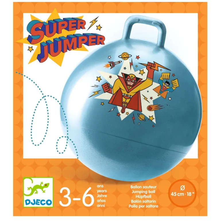 Djeco Superhero Bouncy Ball for Children