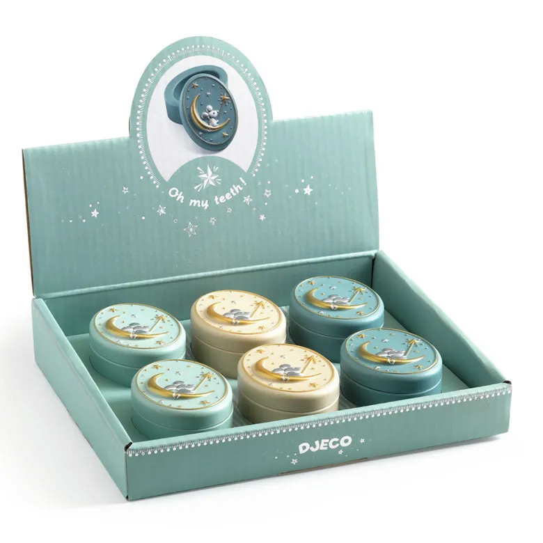 Djeco Tooth Fairy Box, Mouse - Pastel Colors