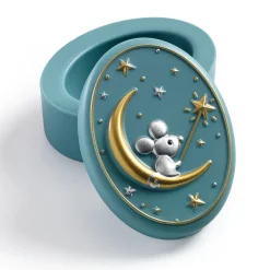 Djeco Tooth Fairy Box, Mouse - Pastel Colors