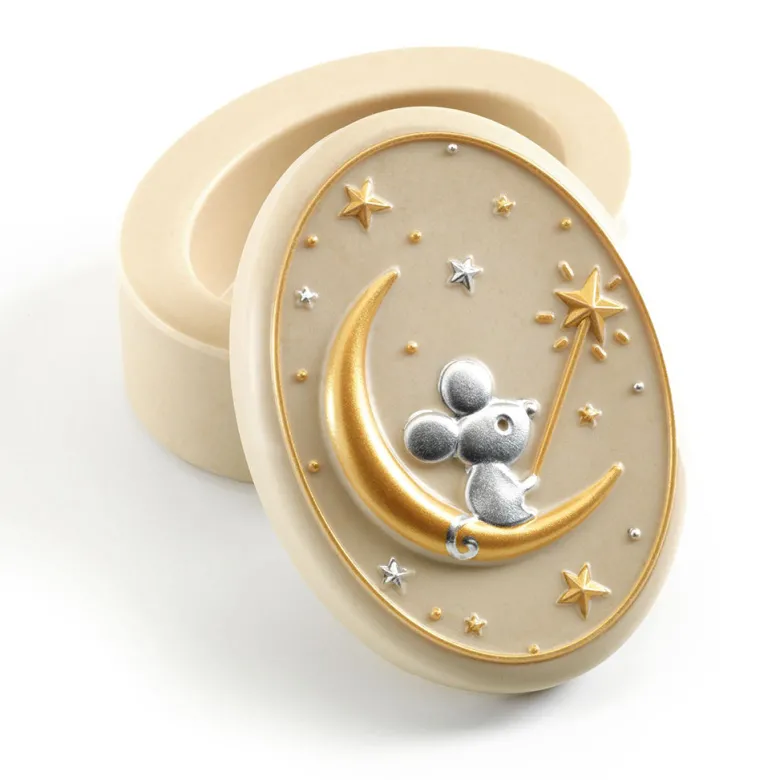 Djeco Tooth Fairy Box, Mouse - Pastel Colors