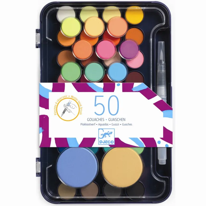 Djeco Watercolor Set with 50 Colors