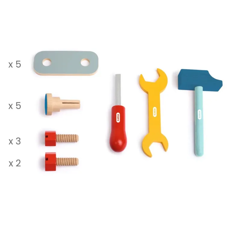 Djeco Wooden Activity Set, Bricotoo, Tool Bench