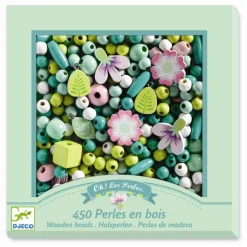 Djeco Wooden Beads, Flowers
