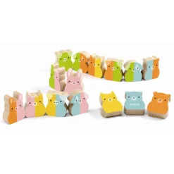 Djeco Wooden Educational Game, Domino Tiny-Up