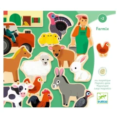 Djeco Wooden Magnets, Farmix