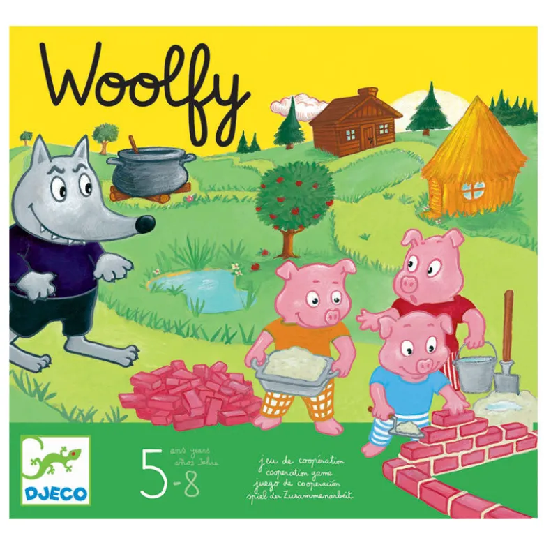 Djeco Woolfy Game, The Wolf and the Three Little Pigs - Award Winner