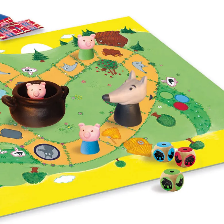 Djeco Woolfy Game, The Wolf and the Three Little Pigs - Award Winner