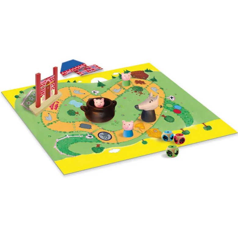 Djeco Woolfy Game, The Wolf and the Three Little Pigs - Award Winner