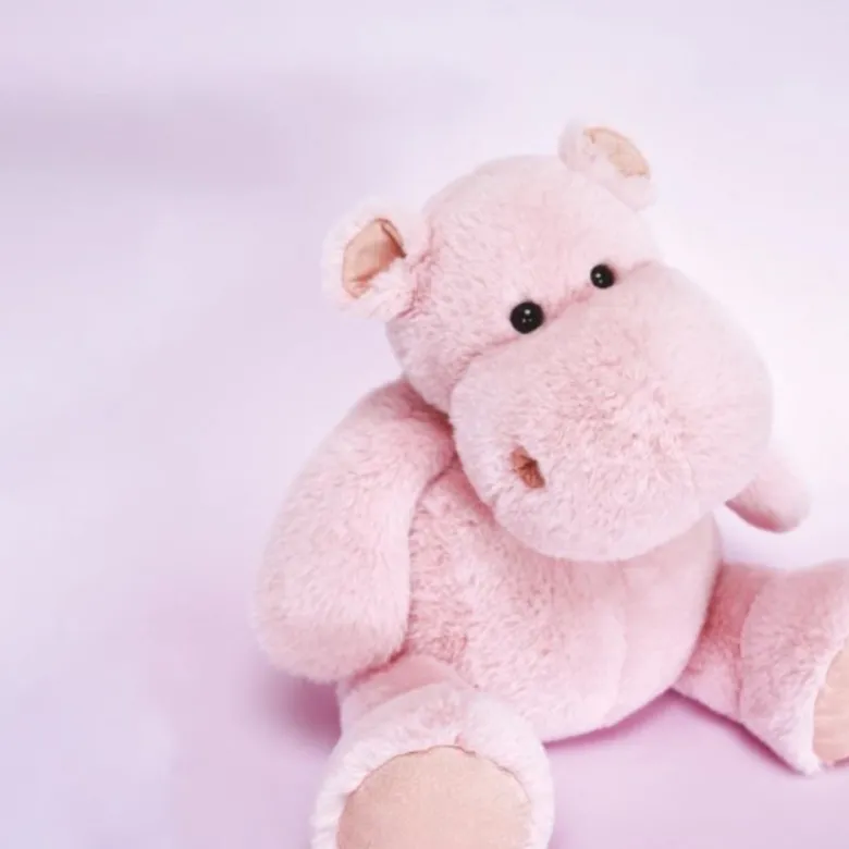 Doudou et Compagnie Flodheste Soft Toy, HIP'PIE Pink - 25 cm