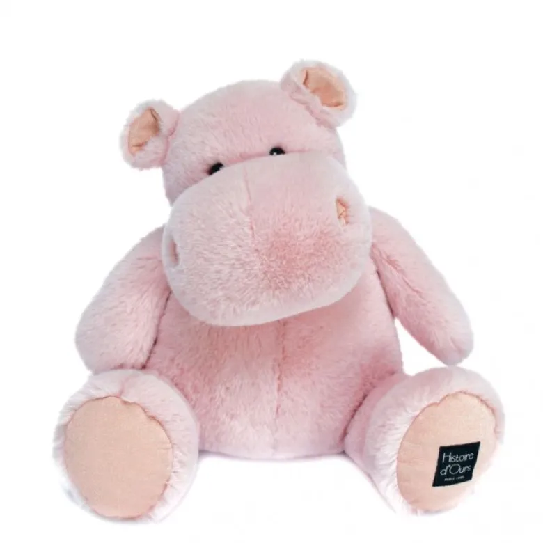 Doudou et Compagnie Hippo Plush Toy, HIP'PIE Pink - 40 cm